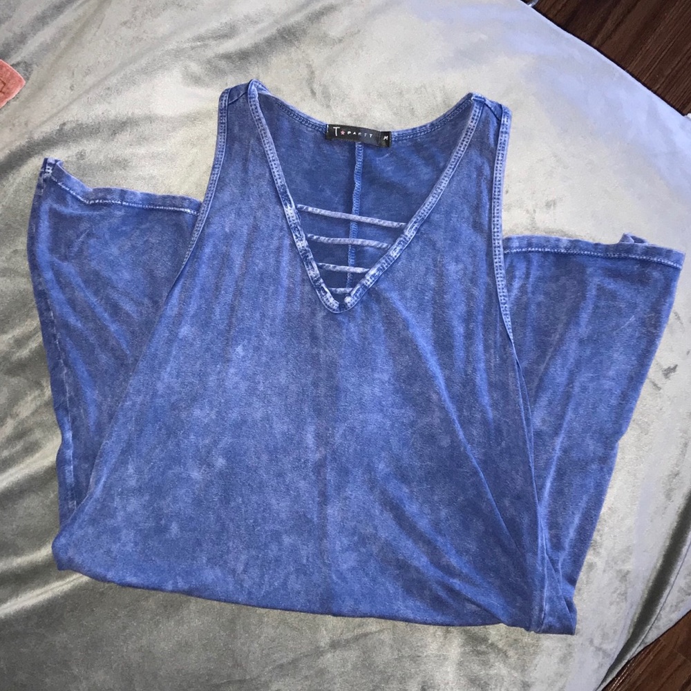 Blue tank dress